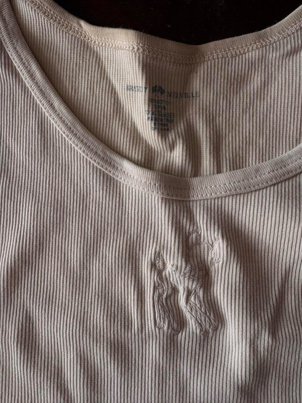 Brandy Melville Pale Pink Deer Ribbed Scoop Tank
